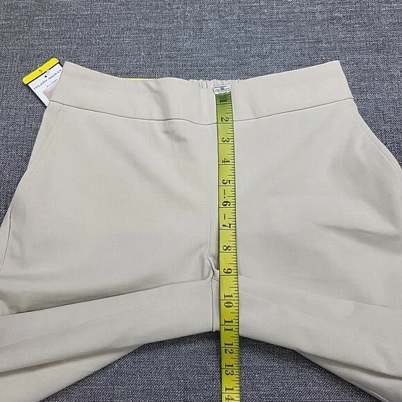 Hilary Radley Womens Pull On Ankle Pants with Pockets Small Size Light Sand - Picture 3 of 9